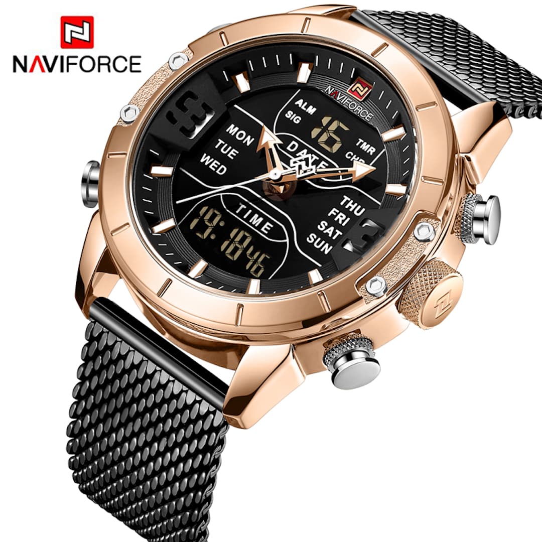 Muški ručni sat NaviForce Tough Guy Black/Gold