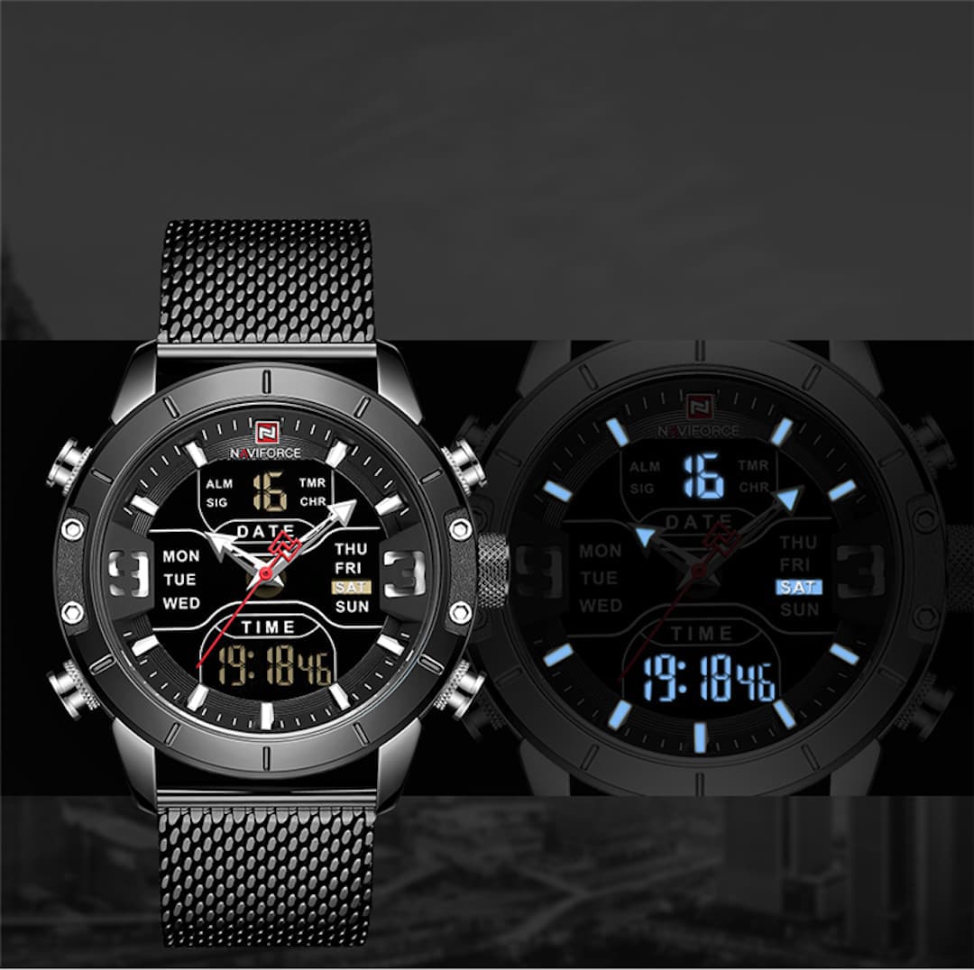 Muški ručni sat NaviForce Tough Guy Black/Gold