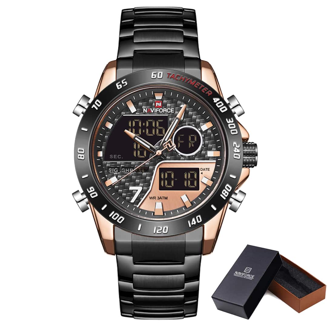 Muški ručni sat NaviForce Ambitious Black Gold