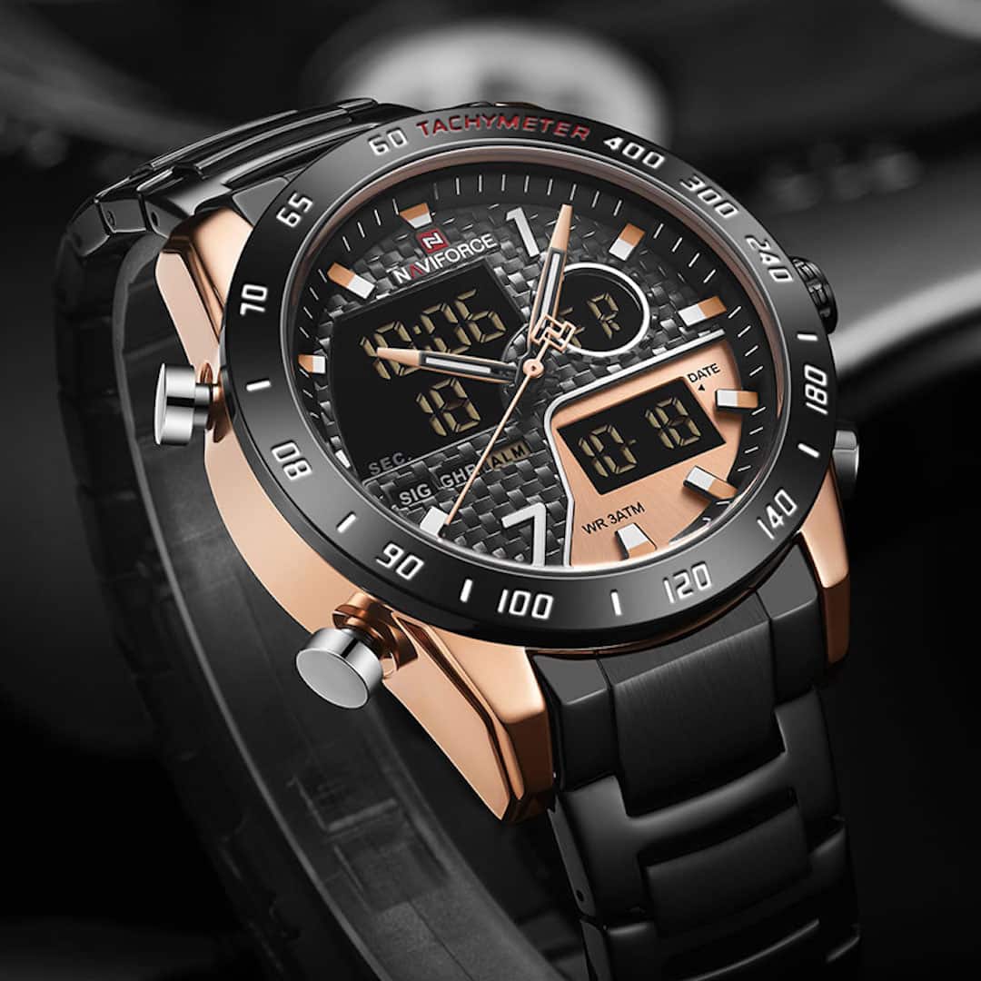 Muški ručni sat NaviForce Ambitious Black Gold