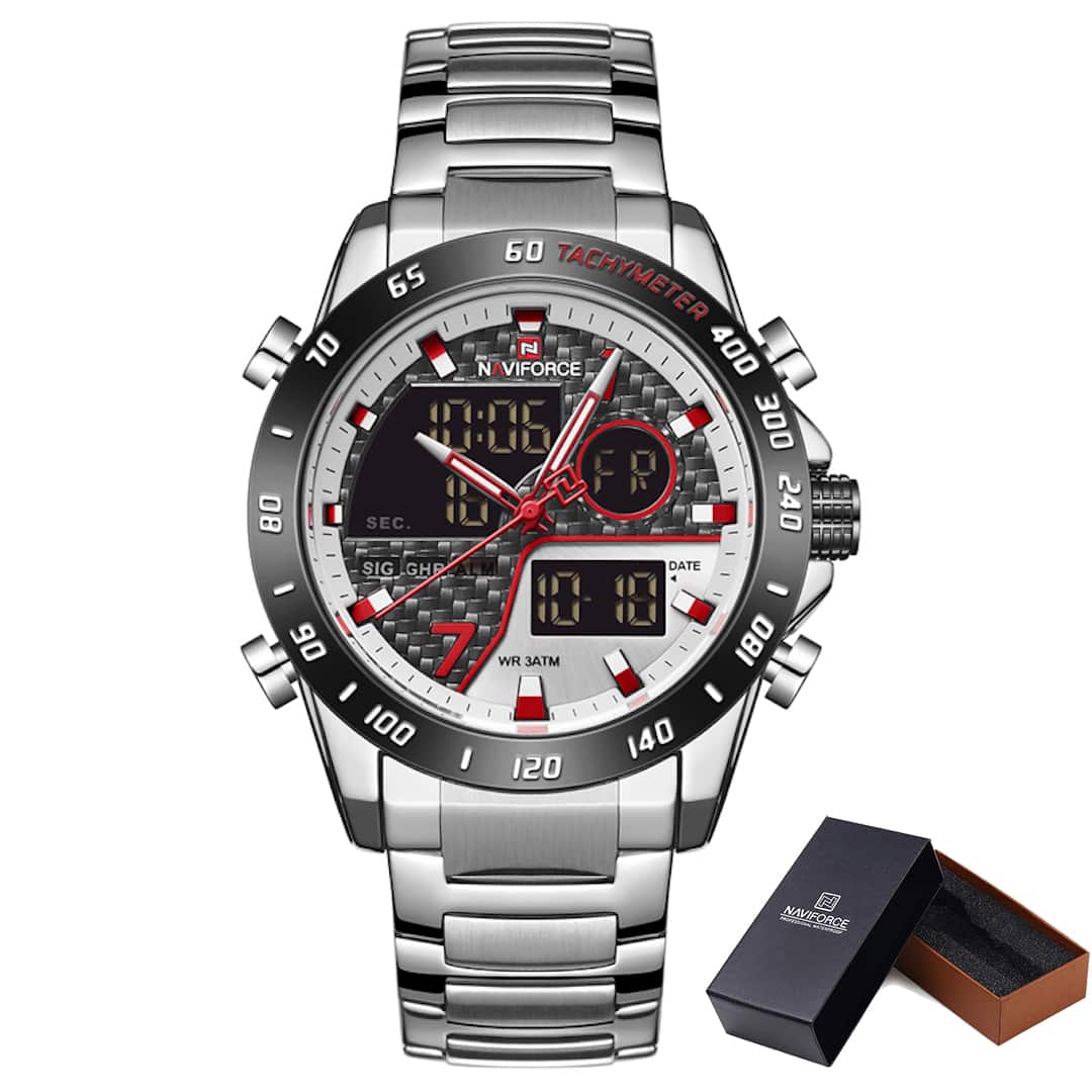 Muški ručni sat NaviForce Ambitious Silver Black