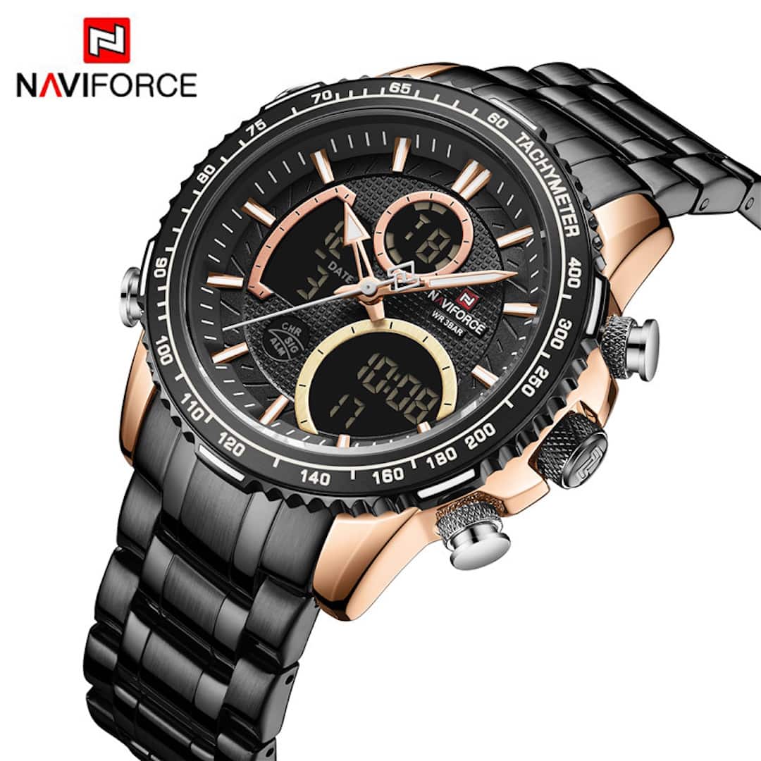 Muški ručni sat NaviForce Speedster Black Gold