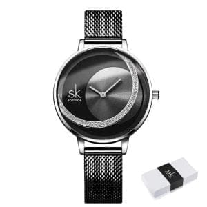 Ženski ručni sat SK Shengke Elliptical Black