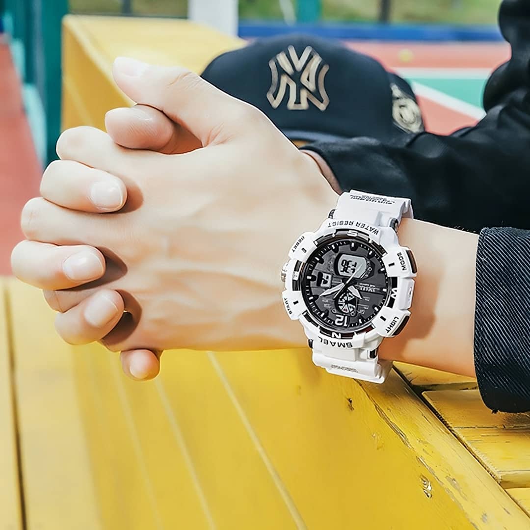 Muški ručni sat Smael S-shock GBT Evo White