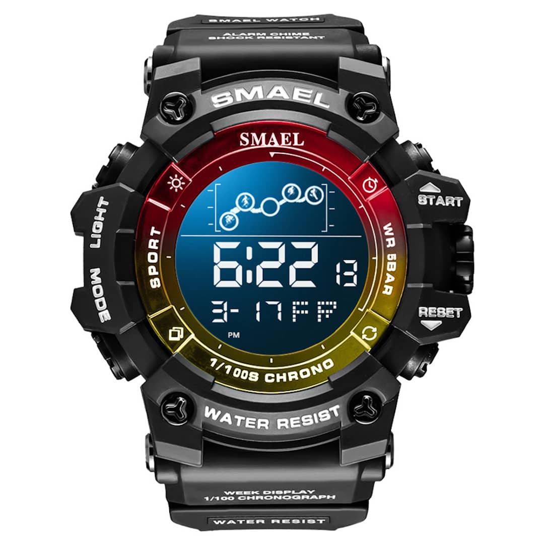 Muški ručni sat Smael S-shock Runner II Black and Red
