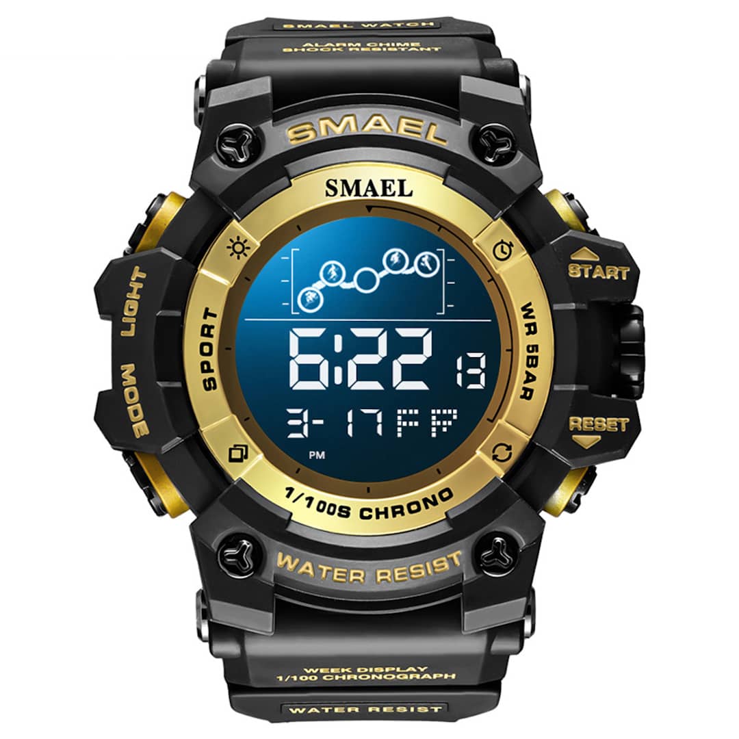 Muški ručni sat Smael S-shock Runner II Gold
