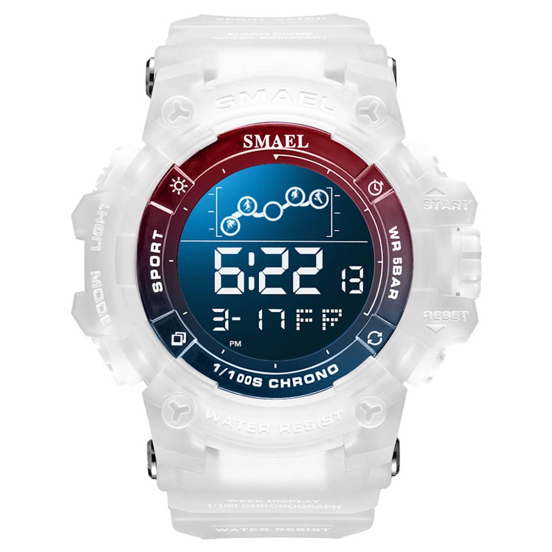 Muški ručni sat Smael S-shock Runner II White and Red