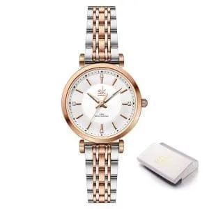 SK Shengke Fashionista Rose Gold: 32 mm elegantan ženski sat s daškom glamura. Savršen izbor koji spaja stil, eleganciju i udobnost. Istaknite svoju osobnost uz ručni sat Fashionista Rose Gold.  
