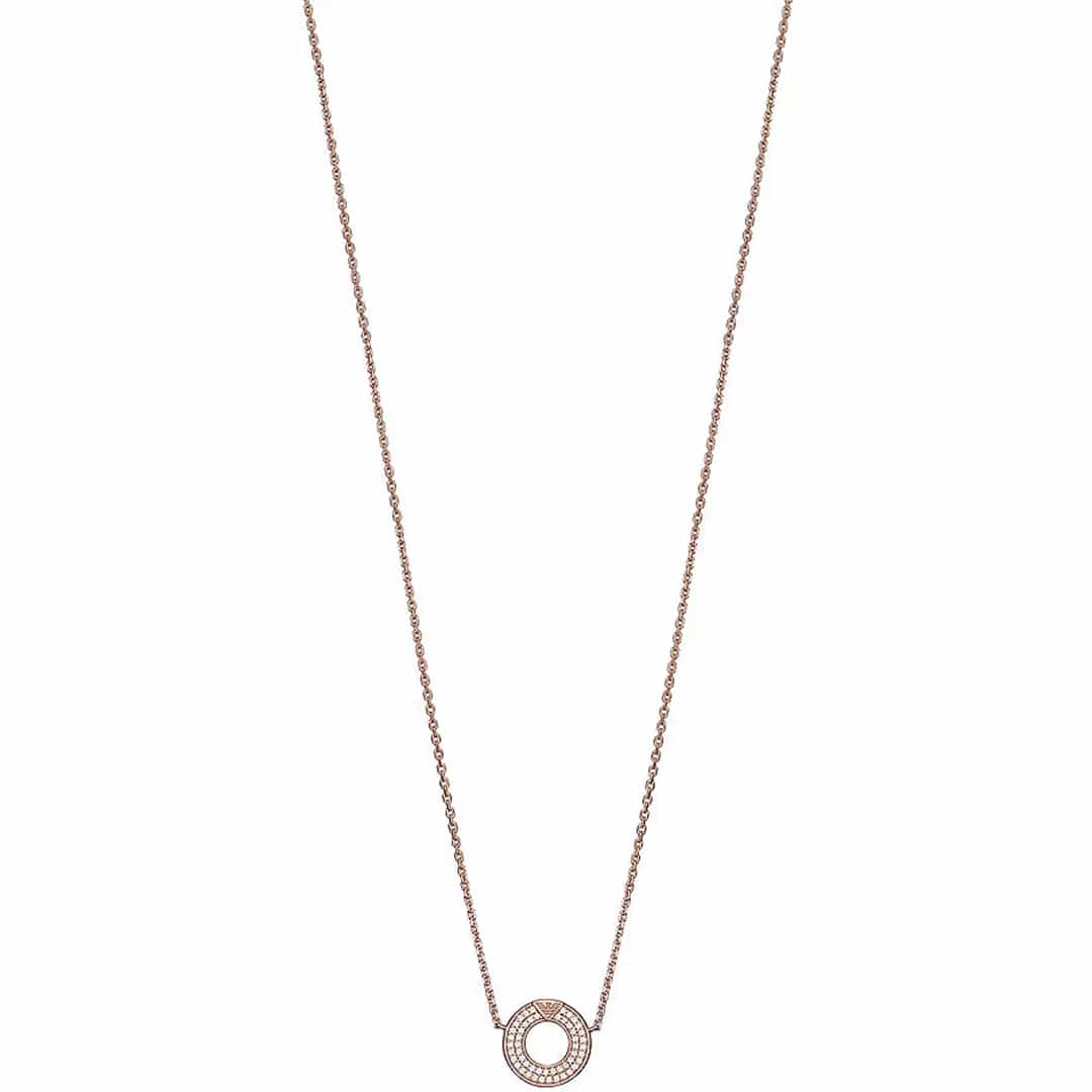 Ženska ogrlica Emporio Armani EG3588221 s rose gold lančićem i elegantnim privjeskom.