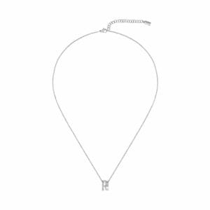 Hugo Boss Lyssa 1580348 – srebrna ogrlica s isprepletenim prstenovima i podesivom dužinom.