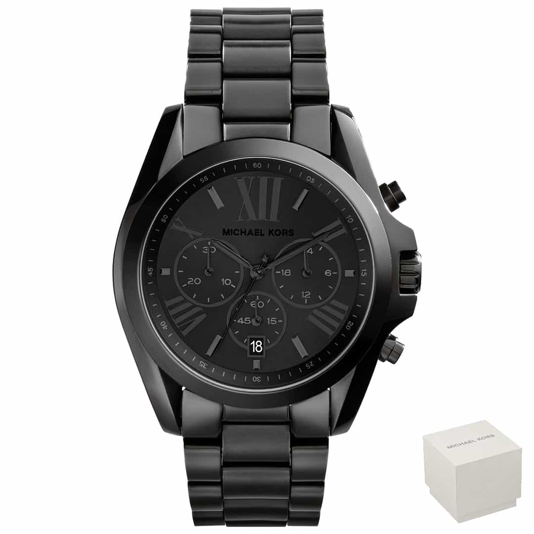 Ženski crni ručni sat Michael Kors Bradshaw MK5550 s kronografom i prikazom datuma