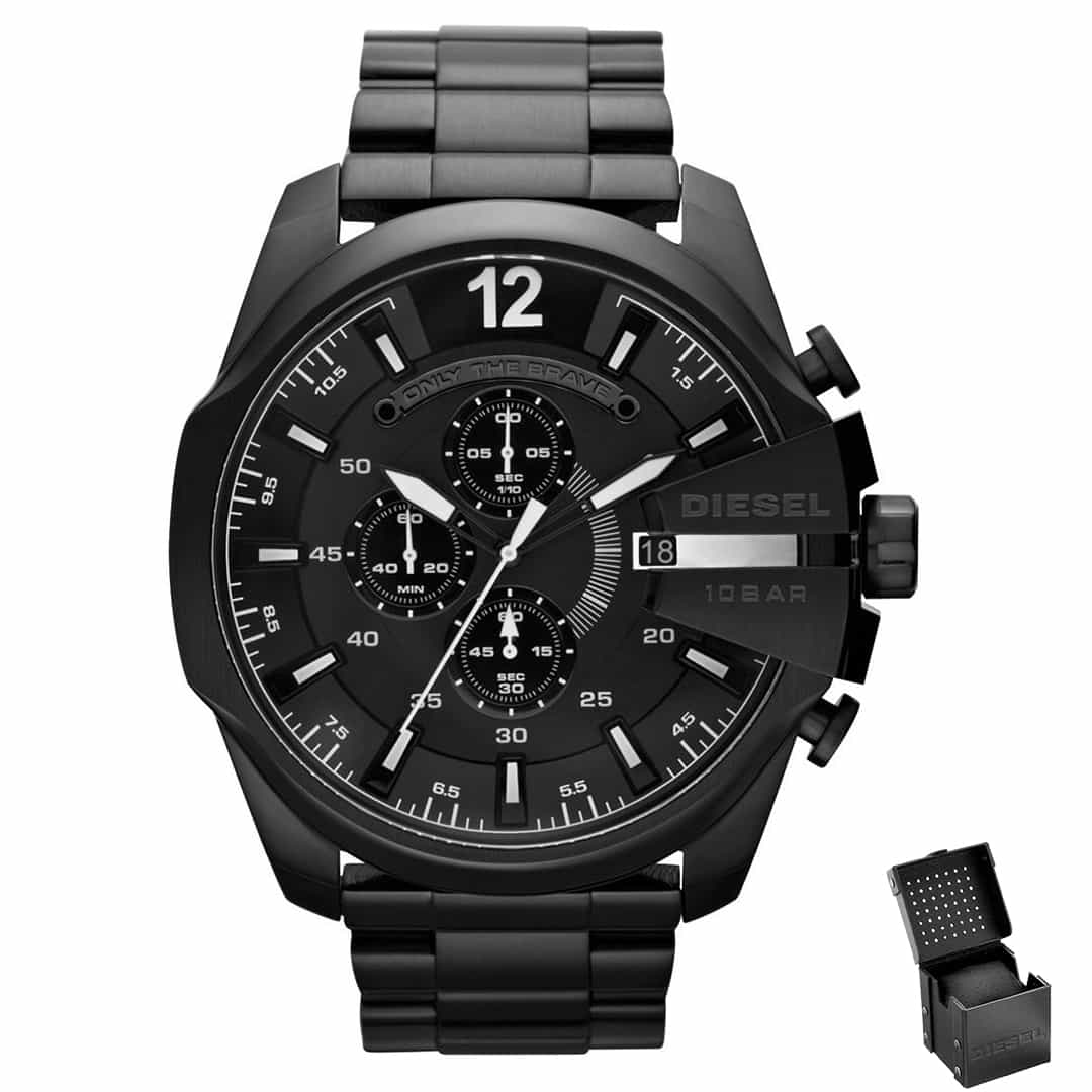 Muški sat Diesel Mega Chief DZ4283 u crnoj boji s poklon kutijom