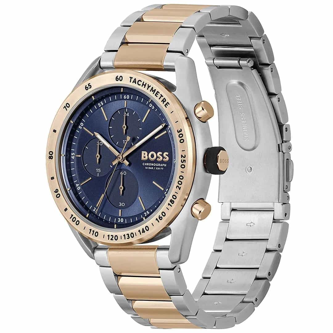 Hugo Boss Centre Court 1514026 – bočni kut s vidljivom tahimetarskom lunetom i kronografom