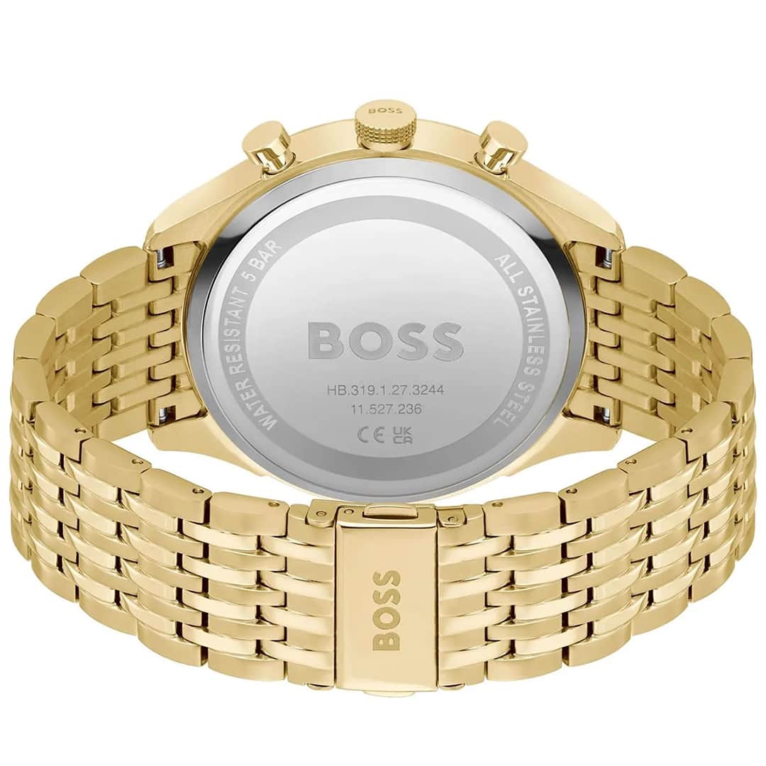 Stražnja strana sata Hugo Boss Gregor 1514051 – gravura i narukvica u jubilee stilu